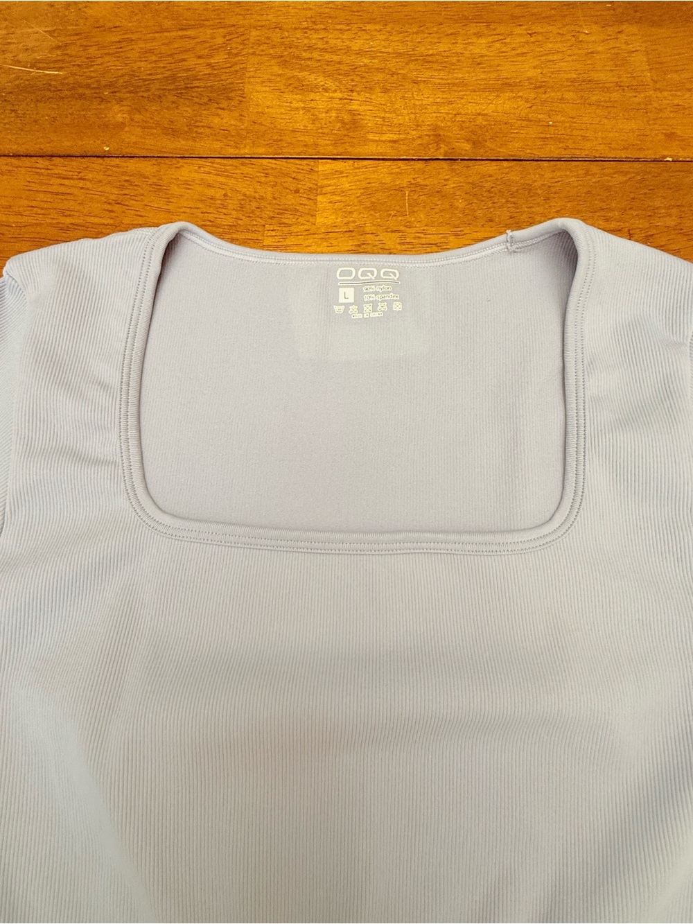 OQQ square neck bodysuit L Blues - Picture 5 of 6